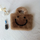 Smiley Face Vegan Fur Bag