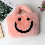 Smiley Face Vegan Fur Bag