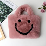 Smiley Face Vegan Fur Bag