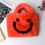 Smiley Face Vegan Fur Bag