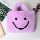 Smiley Face Vegan Fur Bag
