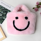 Smiley Face Vegan Fur Bag