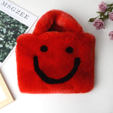 Smiley Face Vegan Fur Bag