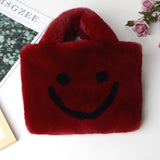 Smiley Face Vegan Fur Bag