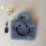 Smiley Face Vegan Fur Bag