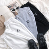 Smiley Face Embroidery Joggers