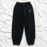 Smiley Face Embroidery Joggers