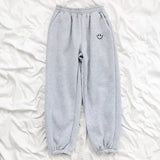 Smiley Face Embroidery Joggers