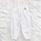 Smiley Face Embroidery Joggers