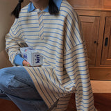 Oversized Drop Shoulder Polo Sweater