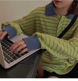 Oversized Drop Shoulder Polo Sweater