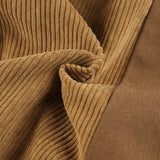 Patched Corduroy High Waisted Pants