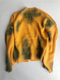 Tie Dye Safety Pin Cardigan Sweater