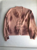 Tie Dye Safety Pin Cardigan Sweater