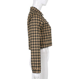 Hounds Tooth Cropped Jacket