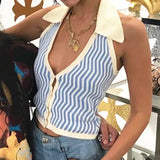Knitted Striped Vest