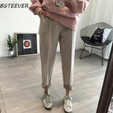 Center Pleated High Waisted Trousers