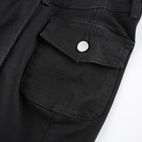 Pleated Bell Bottom Trousers
