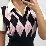 90s Vintage Vest Crop Tops