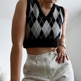 90s Vintage Vest Crop Tops