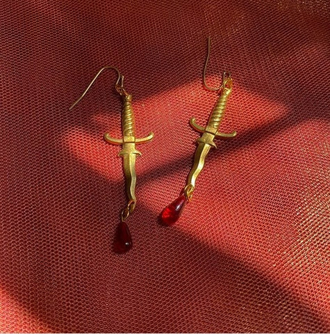 Bloody Dagger Earring