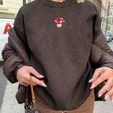Mushroom Embroidered Sweater
