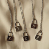Old English Custom Engraved Lock Necklace