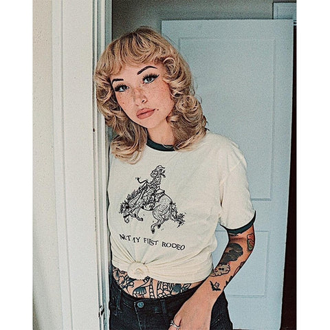 "Not My First Rodeo" Ringer Tee