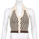 Knitted Striped Vest