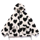 Oversized Hearts Sherpa Coat