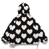 Oversized Hearts Sherpa Coat