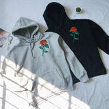 Rose Embroidered Hoodie
