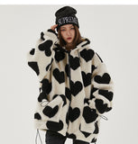 Oversized Hearts Sherpa Coat