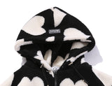 Oversized Hearts Sherpa Coat
