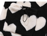 Oversized Hearts Sherpa Coat