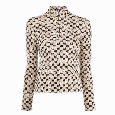 M Monogram Turtleneck Top