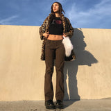 Pink Hearts Bell Bottom Trousers