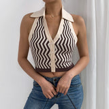Knitted Striped Vest