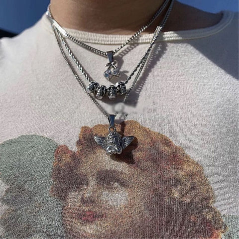 Cherry Skull Angel Necklaces