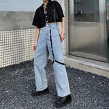 High Waisted Jeans With Leg Harness