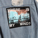 "Where Is My Mind?" Ripped Denim Jacket