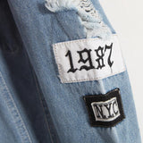 "Where Is My Mind?" Ripped Denim Jacket