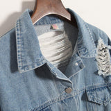 "Where Is My Mind?" Ripped Denim Jacket