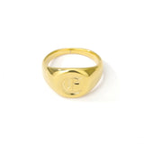 Initial A-Z Old English Signet Ring