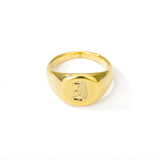 Initial A-Z Old English Signet Ring
