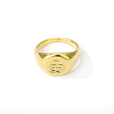 Initial A-Z Old English Signet Ring