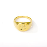 Initial A-Z Old English Signet Ring