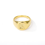 Initial A-Z Old English Signet Ring