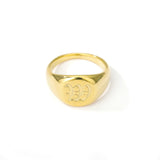 Initial A-Z Old English Signet Ring