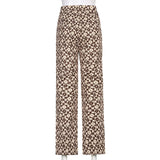 Pink Hearts Bell Bottom Trousers